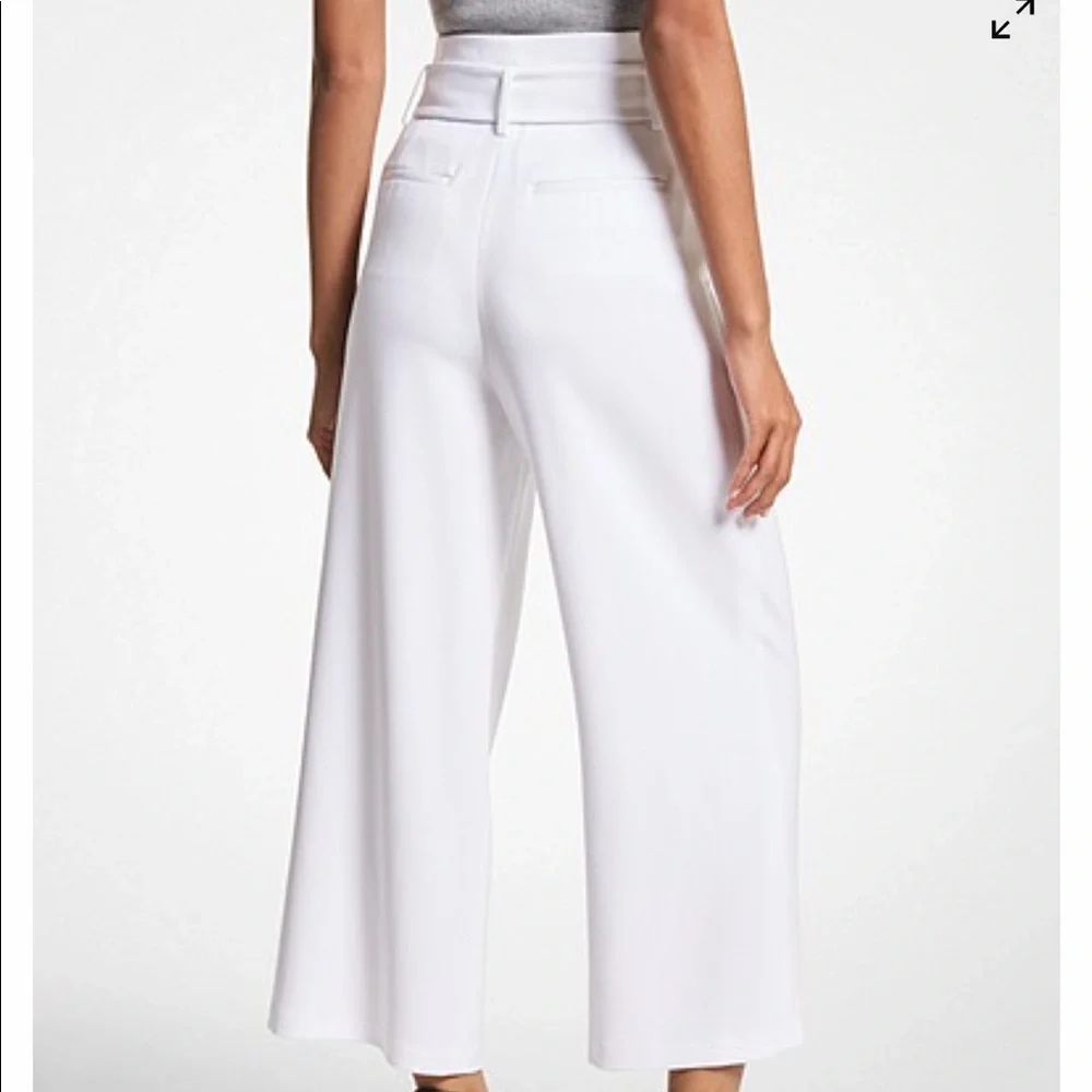 New Michael Kors belted crepe trousers